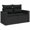 vidaXL Garden Sofa Set Black