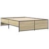 vidaXL Bed Frame Sonoma Oak Engineered wood and metal Full Durable