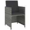 vidaXL Outdoor Dining Set Grey