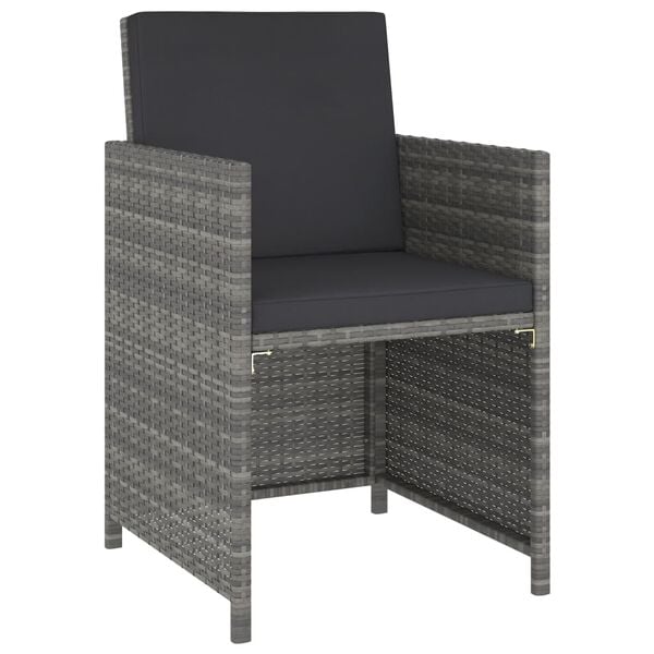 vidaXL Outdoor Dining Set Grey