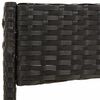 vidaXL Garden Lounge Set Black Poly Rattan Medium Durable
