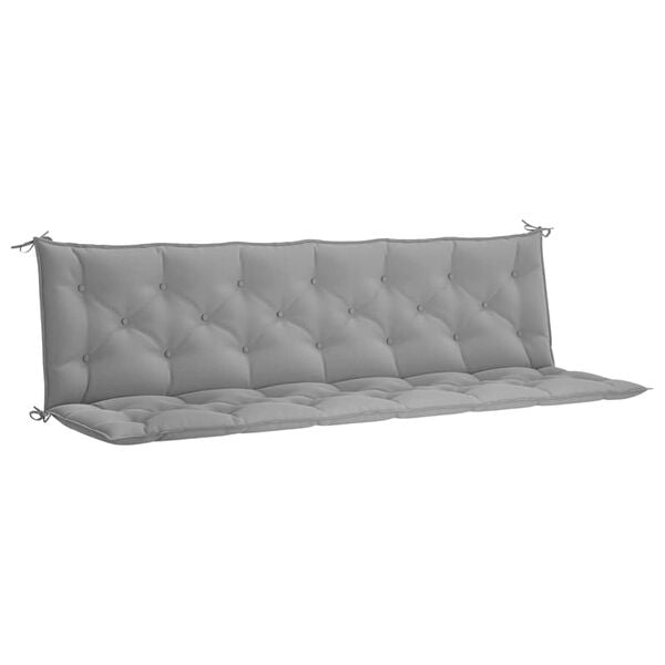 vidaXL Garden Bench Cushion Set of 2 Gray Oxford fabric (100% polyester)