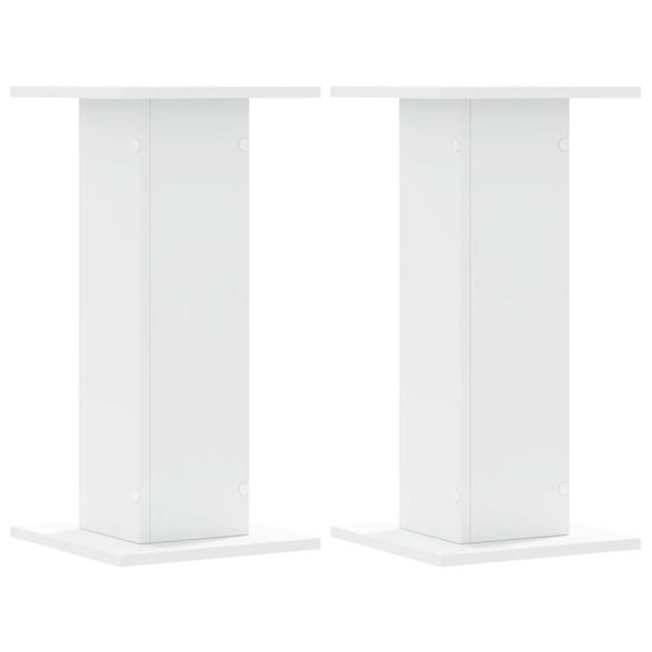 vidaXL Plant Stand White Engineered wood 2 pieces, 11.8x11.8x23.6 in