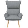 vidaXL Armchair Light Grey 27.17 x 29.13 x 36.61 in Fabric