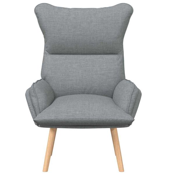 vidaXL Armchair Light Grey 27.17 x 29.13 x 36.61 in Fabric