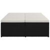 vidaXL Sun Bed Black and Cream White Poly rattan, powder-coated steel