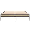 vidaXL Bed Frame Sonoma Oak Engineered Wood Full Durable Bed Frame