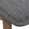 vidaXL Dining Chair Set of 6 Dark grey Polyester and Oak wood Standard