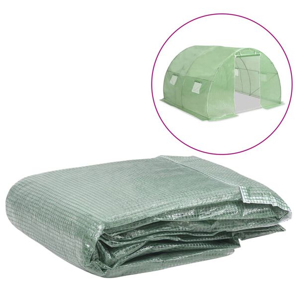 vidaXL Greenhouse Replacement Cover Green PE (Polyethylene)