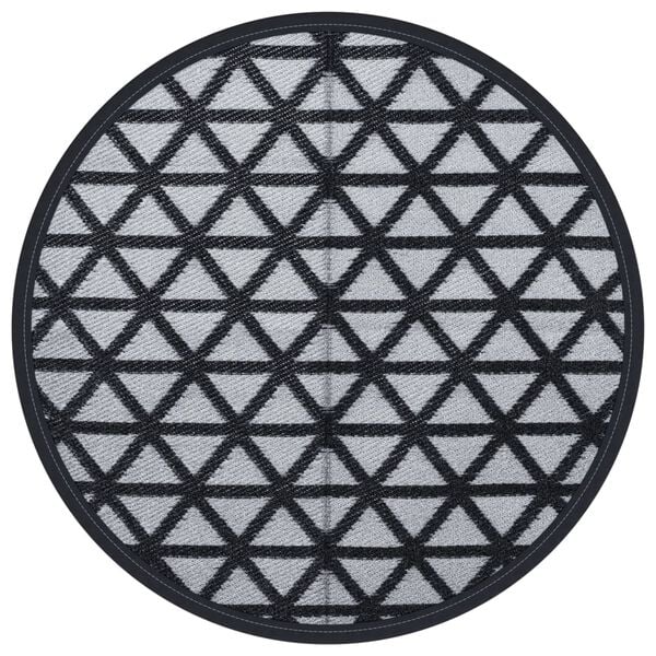 vidaXL Outdoor Carpet Black Polypropylene (PP) 78.7 in diameter