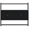 vidaXL TV Cabinet Black Engineered wood, metal 23.8x11.8x20.1 in
