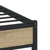 vidaXL Bed Frame Sonoma Oak Steel, Engineered Wood Single Bed Frame