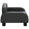vidaXL Kids Sofa Black 19.7x15.7x11.8" Faux Leather