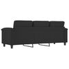vidaXL 3-seater Sofa Black Microfiber fabric 3-Seater Durable Sofa