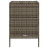 vidaXL Garden Storage Cabinet Gray PE Rattan, Powder-Coated Steel Medium