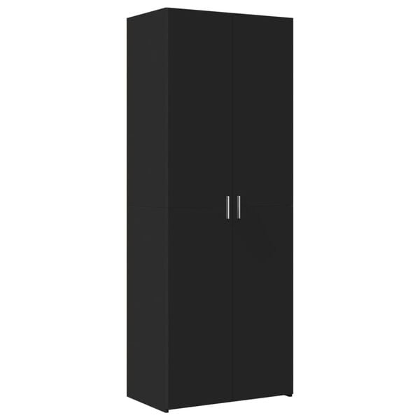 vidaXL Highboard Black Engineered wood Medium Highboard Rectangular