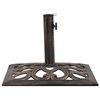 vidaXL Umbrella Base Bronze Cast iron Medium Umbrella Base Square