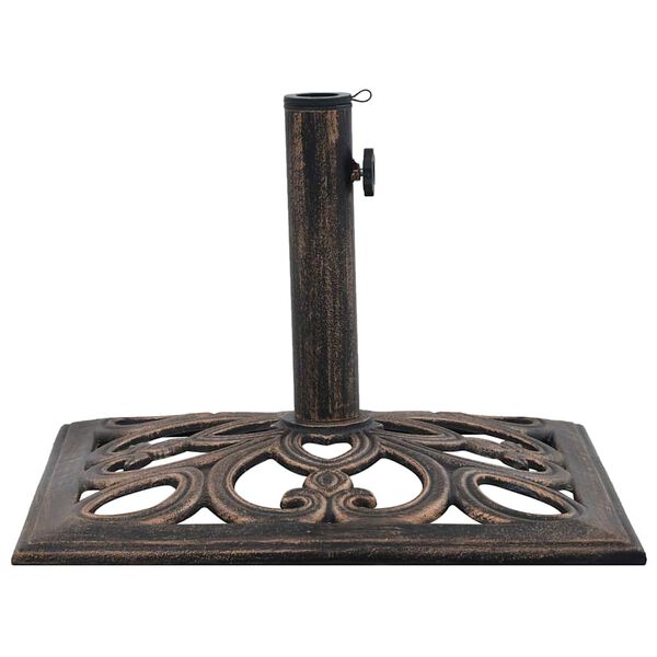 vidaXL Umbrella Base Bronze Cast iron Medium Umbrella Base Square
