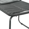 vidaXL Dining Set Black PVC Rattan, Powder-Coated Steel, Aluminum, WPC