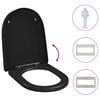 vidaXL Soft-close Toilet Seat with Quick-release Design Black