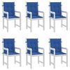 vidaXL Patio Lowback Chair Cushions 6 pcs Royal Blue 39.4x19.7x1.2" Oxford Fabric