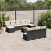 vidaXL Garden Sofa Set Black, Cream White