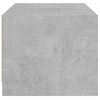 vidaXL Coffee Table Concrete Grey Engineered Wood, Glass Medium