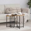 vidaXL Side Table Set 2 pcs Old Wood and Black