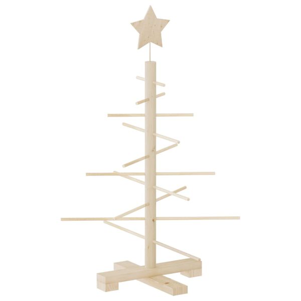 vidaXL Wooden Christmas Tree with Stand Brown 29.53 in Bamboo