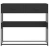 vidaXL Console Table Black Engineered wood, metal 35.4 x 13.8 x 31.5 in