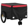 vidaXL Bike Trailer Black and Red 99.2 lb Iron