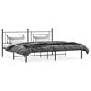 vidaXL Metal Bed Frame without Mattress with Headboard Black 78.7"x78.7"
