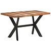 vidaXL Dining Table Honey Solid Acacia wood 55.1 x 27.6 x 29.5 in