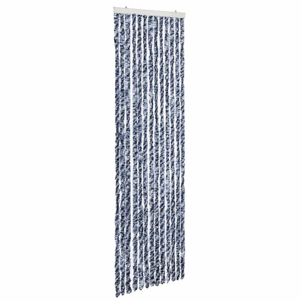 vidaXL Insect Curtain Blue, White and Silver 22.0x72.8" Chenille