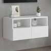 vidaXL TV Wall Cabinet White Engineered wood Medium TV Wall Cabinet