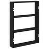 vidaXL Wall Shelf Black Engineered wood 16.9x3.5x23.6 in Wall Shelf