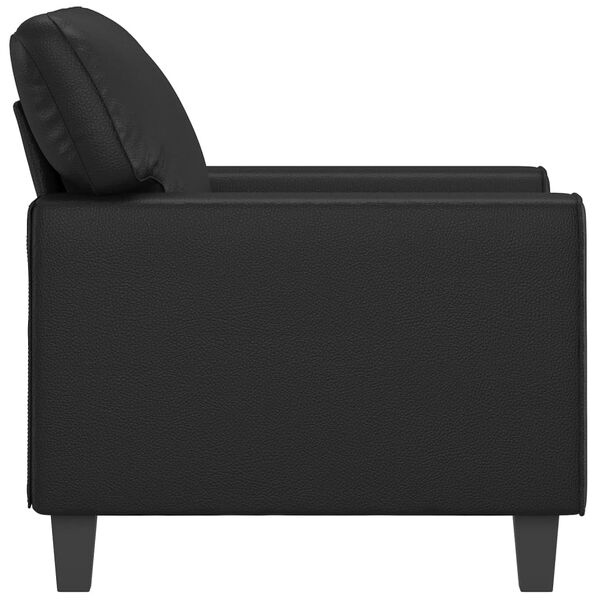vidaXL Sofa Chair Black 23.6" Faux Leather