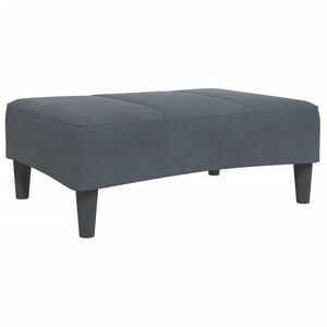 vidaXL Footstool Dark Grey Velvet (100% polyester), plywood, foam, plastic