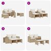 vidaXL Garden Sofa Set Beige and Cream White