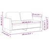 vidaXL 2-Seater Sofa Cream 75% PVC, 20% Polyester, 5% Cotton, Metal, Foam