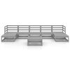 vidaXL Garden Lounge Set Gray Solid Pine Wood Large Modular
