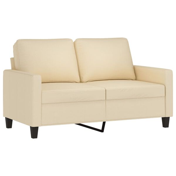 vidaXL 2-seater Sofa Cream Polyester Medium 2-Seater Sofa Rectangular