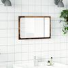 vidaXL Bathroom Mirror Old wood Engineered wood, glass 23.6x3.4x15.0 in