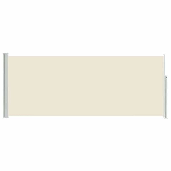 vidaXL Side Awning Cream Polyester with PU coating 47.2 x 118.1 in