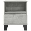 vidaXL Nightstand Set of 2 Concrete Grey Engineered Wood, Metal