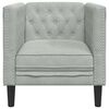 vidaXL Chesterfield Sofa Chair Light grey
