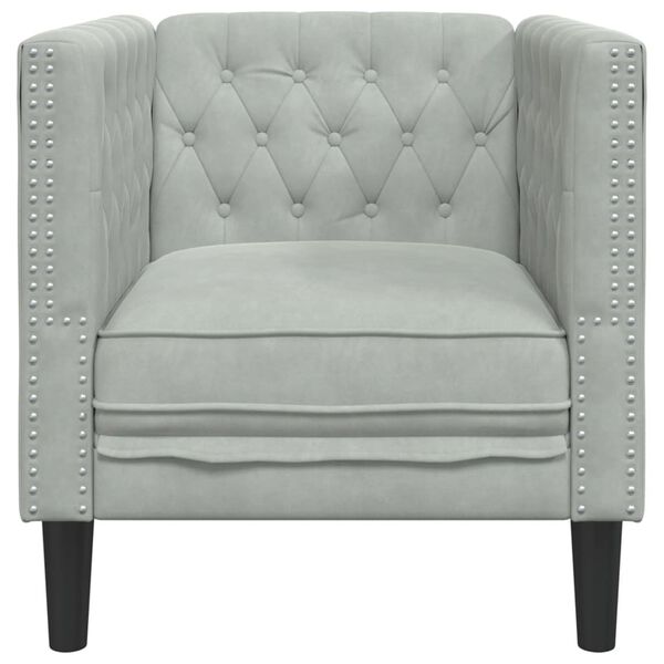 vidaXL Chesterfield Sofa Chair Light grey