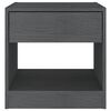 vidaXL Bedside Cabinet Set of 2 Grey Solid pinewood Small