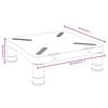vidaXL Monitor Stand Black High Impact Polystyrene (HIPS) 13.2x13.4x4.1 in