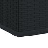 vidaXL Cushion Box Black PE Rattan Large Cushion Box Rectangular